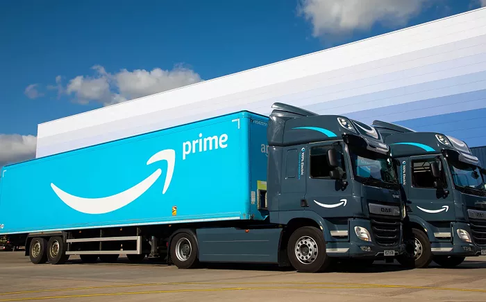 Amazon unveils first-ever fully electric heavy goods vehicles in its UK fleet
